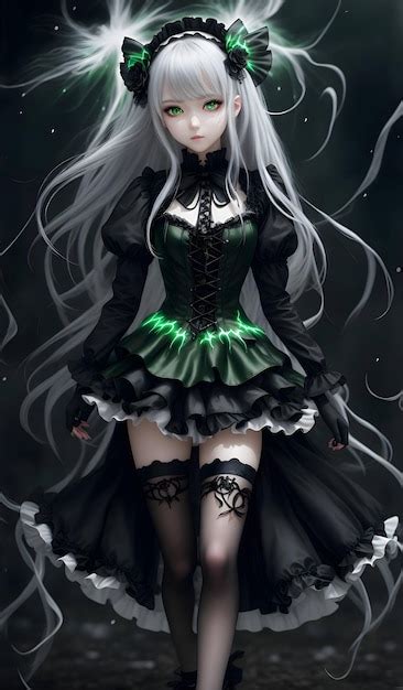 Premium AI Image | Beautiful anime girl wearing awesome dress fantasy girl