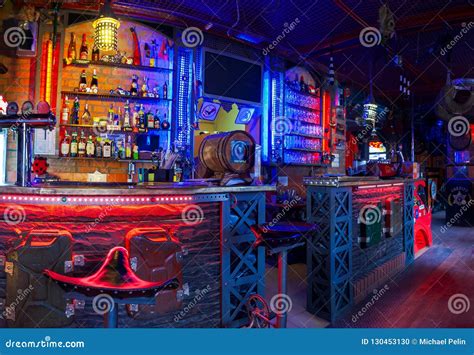 Empty Bar with Bikers Attributes Editorial Image - Image of moto, bikers: 130453130