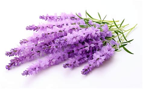 Premium AI Image | Tranquil Lavender Blooms Pure White Elegance