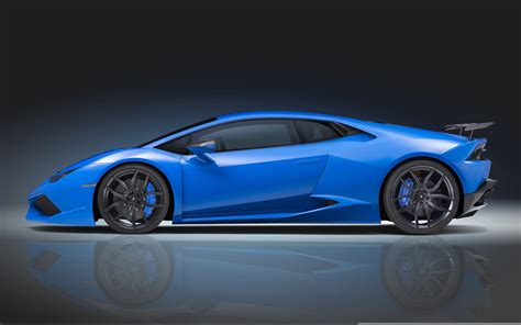 Lamborghini Huracan blue supercar side view wallpaper | cars | Wallpaper Better