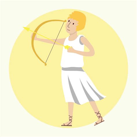 Apollo Greek God Ancient Greece Mythology Hero Vector Illustration - Clip Art Library