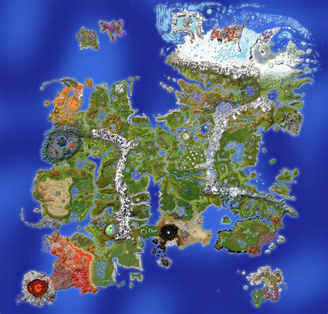 Minecraft All Biomes Map