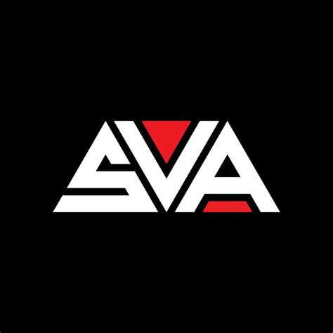 SVA triangle letter logo design with triangle shape. SVA triangle logo design monogram. SVA ...