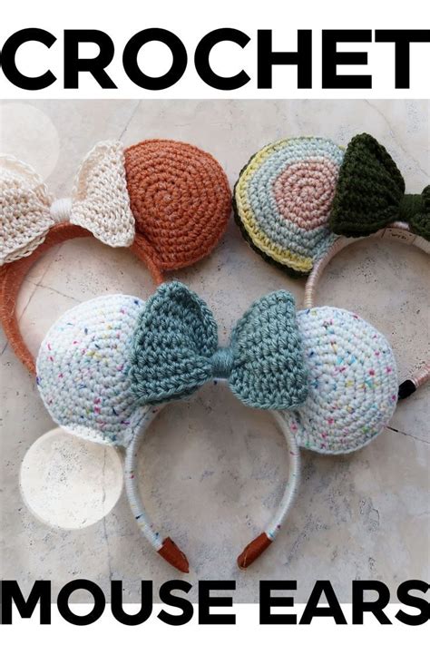 New YouTube Tutorial for Crochet Mouse ears! Disney Crochet Patterns, Crochet Animals Free ...