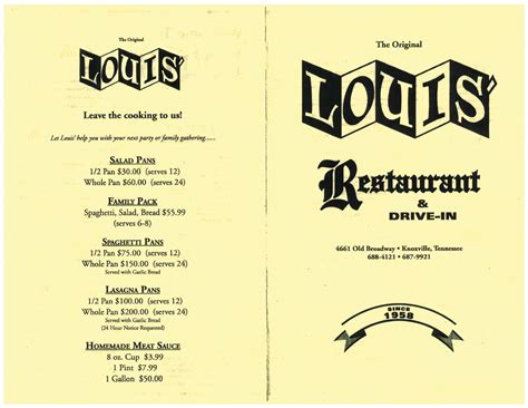 Louis Restaurant Rhodes Menus | Paul Smith