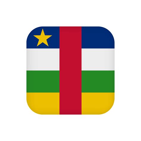 Central African Republic flag, official colors. Vector illustration ...