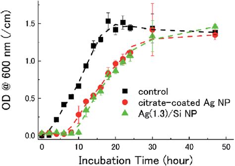 Growth curves of E. coli bacteria in LB broth containing citratecoated... | Download Scientific ...