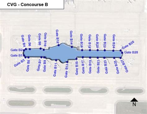 Cincinnati N Kentucky CVGAirport Terminal Map - Main Terminal