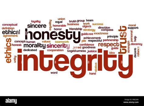 Integrity word cloud Cut Out Stock Images & Pictures - Alamy