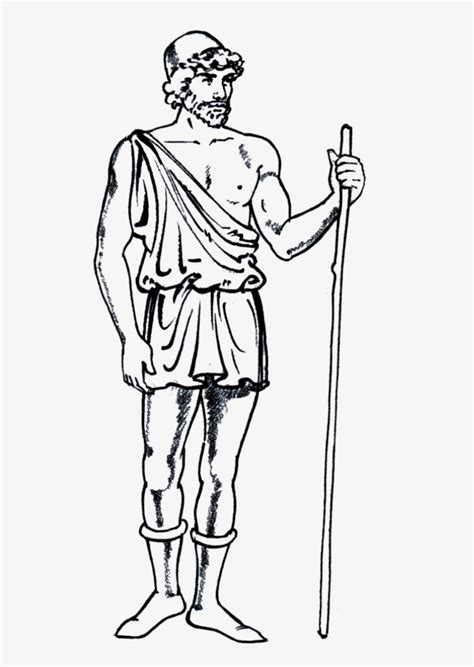 Ancient Greek Man Drawing - Free Transparent PNG Download - PNGkey