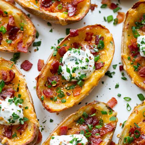 Baked Red Potato Skins Recipe | Deporecipe.co