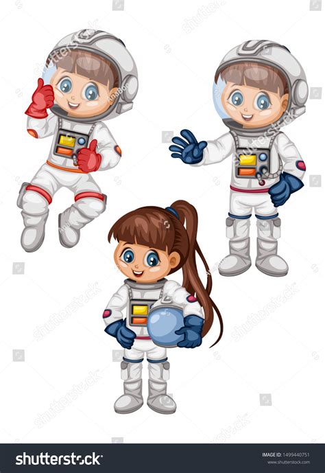 Astronaut Cartoon Characters Outer Space Suit 스톡 벡터(로열티 프리) 1499440751 | Shutterstock