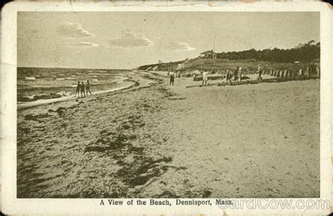 A View of the Beach Dennis Port, MA Postcard