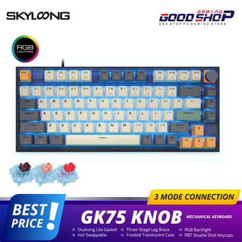 Jual SKYLOONG GK75 WIRELESS HOTSWAP GLACIER MECHANICAL Ti GRAY PBT ...