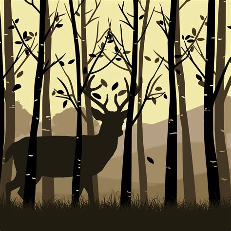 Deer In Forest Silhouette Free Stock Photo - Public Domain Pictures