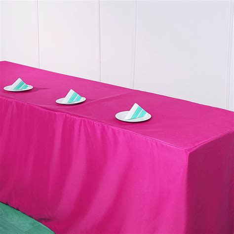 8 feet Fitted Polyester Tablecloths Wedding Party Catering Table Linens ...