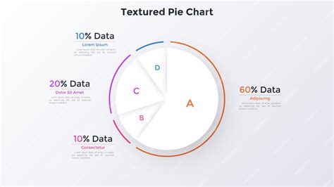 Premium Vector | Paper white pie chart divided into 4 sectors and percentage indication concept ...