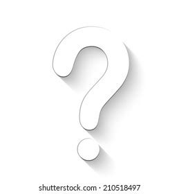 Question Mark Icon White Vector Illustration Stock Vector (Royalty Free ...