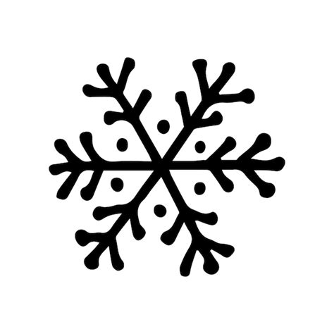 Premium Vector | Hand drawn doodle snowflake illustration Vector snowflake simple doodle