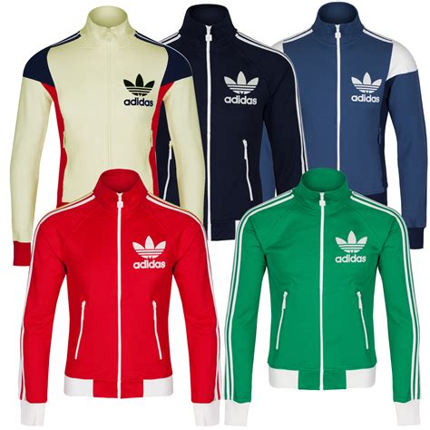 adidas Originals Mens 3 Stripe 80's Retro Track Top Tracksuit Slim Fit ...