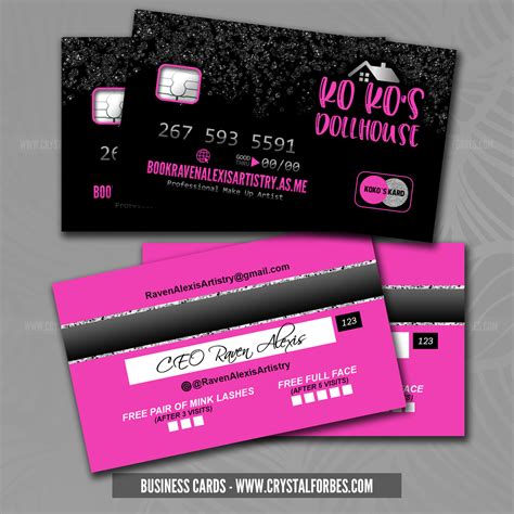 Business Cards - Credit Card Style – Crystal Forbes Design Studio