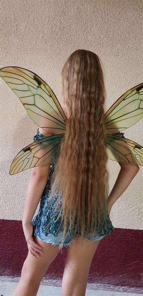 Green Colored Fairy Wings, Girl Gift, Flower Fairy. - Etsy