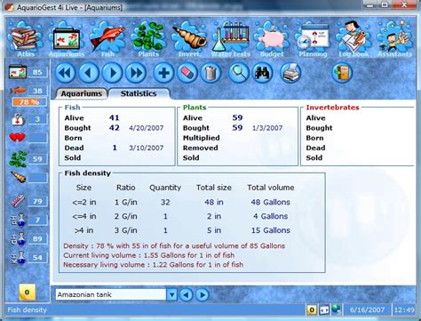 Fish aquarium software - AquarioGest