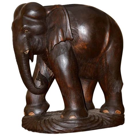 Elephant Asian Sculpture in Solid Bronze For Sale at 1stDibs