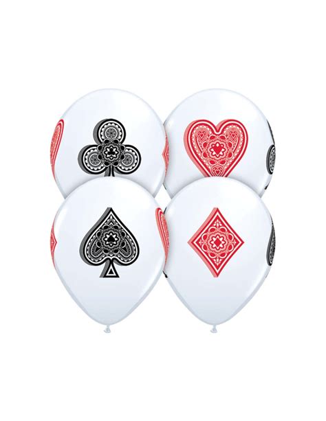 5 Card Balloons Casino Night Casino Birthday Party Casino Party Decor ...