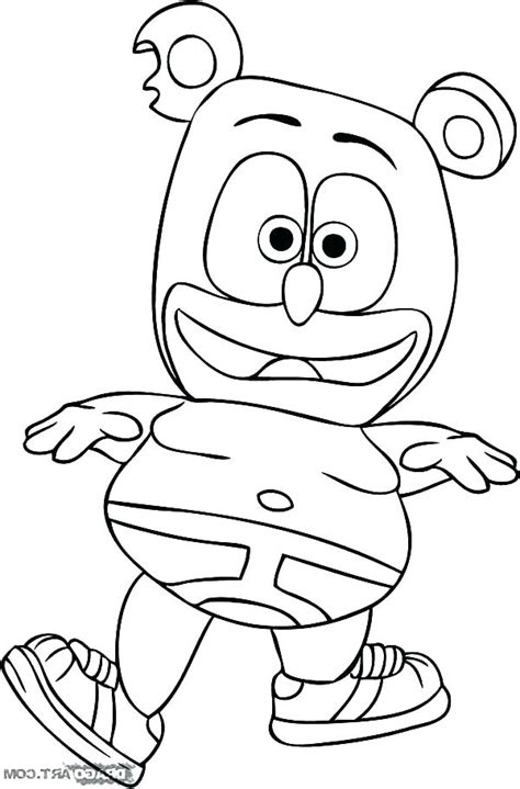 Gummy Bear Coloring Page at GetColorings.com | Free printable colorings pages to print and color