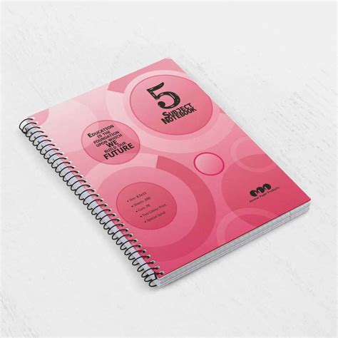 Buy 5 Subject Notebook Spiral Binding A4 For School & Collage Students ...