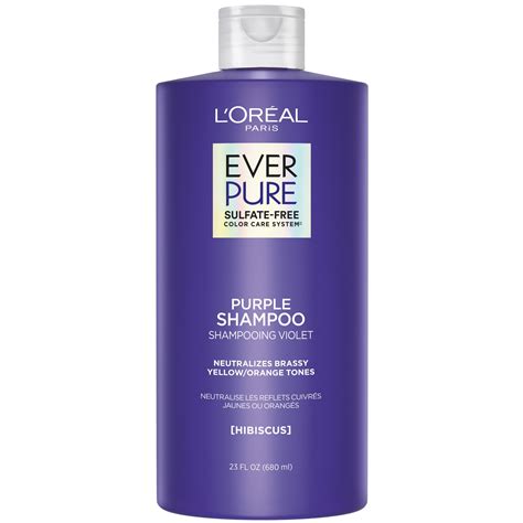 L'Oreal Paris EverPure Sulfate Free Purple Shampoo, Colored Treated ...