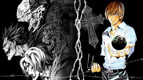 Dark Death Note HD Wallpaper: Kira, Rem, Ryuk & Light Yagami by Dr-Erich