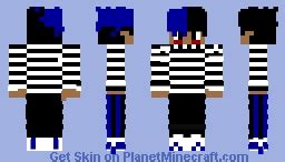 XXXTENTACION BLUE HAIR Minecraft Skin