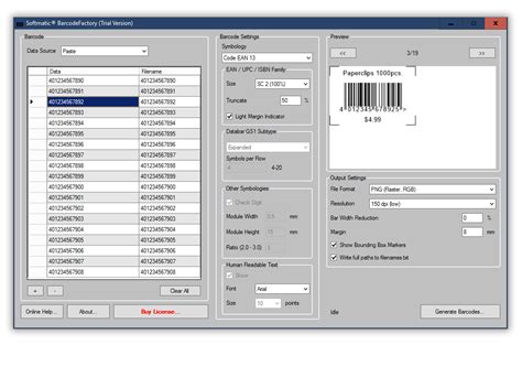 Bulk Barcode Generator for Windows PC & Mac, Barcode Sequences, Softmatic BarcodeFactory