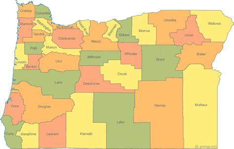 Map of Oregon