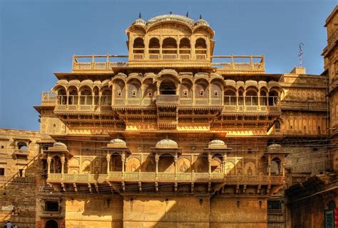 Jaisalmer Palace : The 7-storey Raj Mahal (Jaisalmer palace) was the palace of the rulers of ...