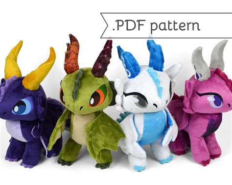 Wyvern & Dragon Chibi Plush Sewing Pattern .pdf Tutorial - Etsy