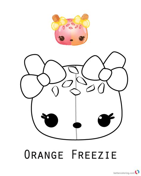 Num Noms Coloring Picture Series 1 Orange Freezie - Free Printable Coloring Pages