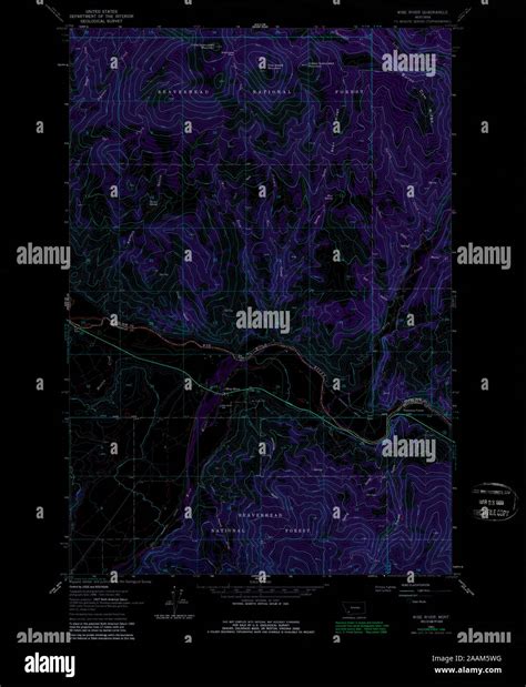 Map of wise river montana hi-res stock photography and images - Alamy