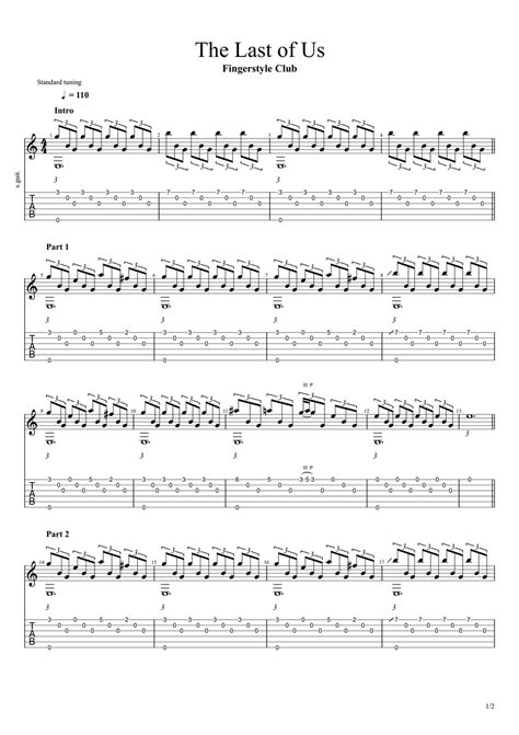 The Last Of Us - Main Theme by Fingerstyle Club Partitura