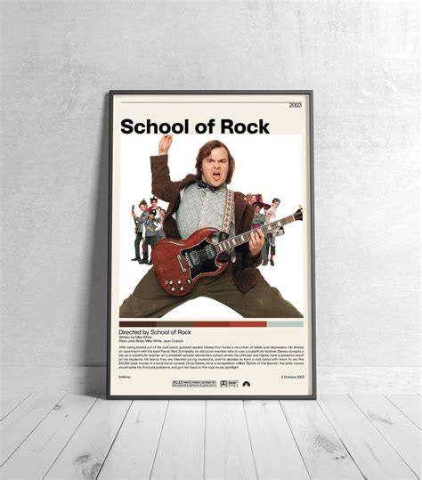 School of Rock Poster Richard Linklater, Minimalist Movie Poster ...