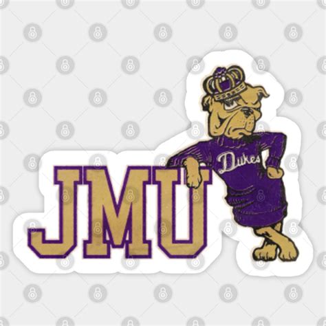 Vintage Looking JMU Mascot Logo - Jmu - Sticker | TeePublic