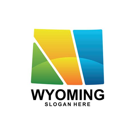 Map of wyoming geometric modern design 21378881 Vector Art at Vecteezy