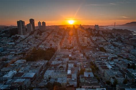 Sunset from Coit Tower - Ed O'Keeffe Photography