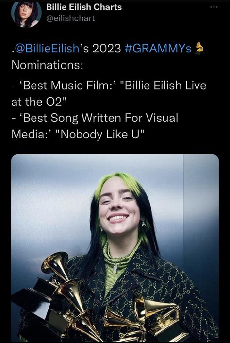 Billie’s 2023 Grammy Noms : r/billieeilish