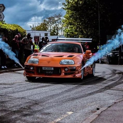 Orange Toyota Supra from fast and furious