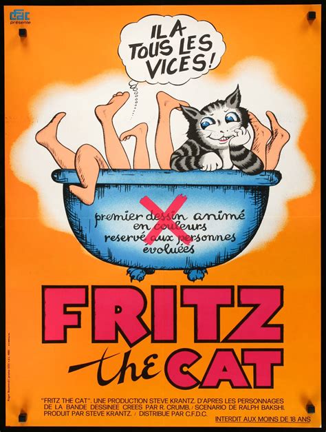 Fritz the Cat (1972) Original French Moyenne Movie Poster - Original ...