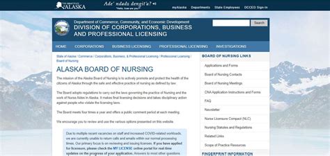 Alaska Board of Nursing: Essential Licensing Information - Heartbeat.ai