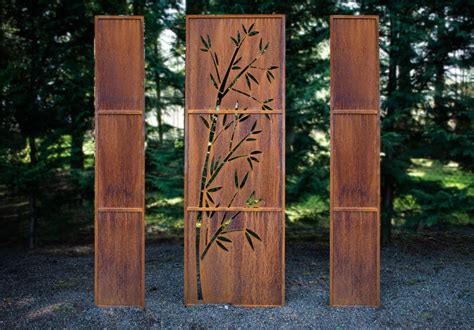 Bamboo Privacy Screens Large Garden Decor Metal Fence Large - Etsy